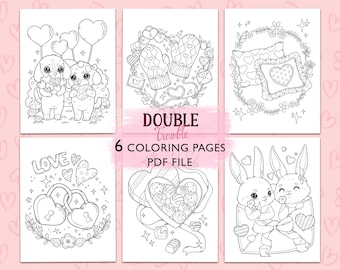 Double Trouble: Romantic Coloring Book by Coco Wyo