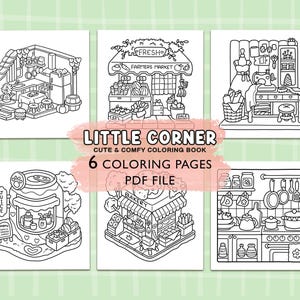 Little Corner: Super süße Designs des Cozy, Hygge Spaces Malbuch von Coco Wyo
