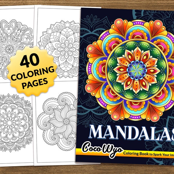 Mandalas: Amazing Mandala Coloring Book for Adults by Coco Wyo