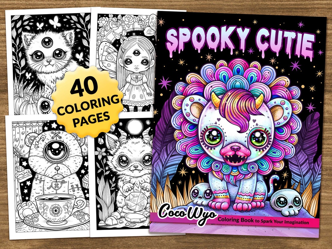 Spooky Cutie: Kawaii Creepy and Horror Coloring Book for Relaxing by
