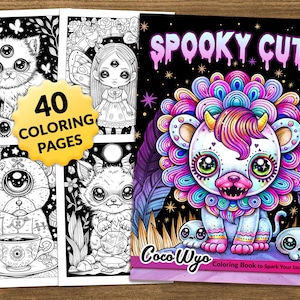Spooky Cutie: Kawaii Creepy and Horror Coloring Book for Relaxing by Coco Wyo