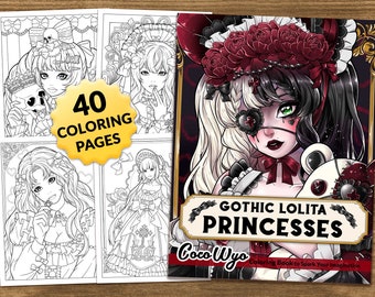 Gothic Lolita Princesses: Fashion Coloring Book for Relaxing by Coco Wyo