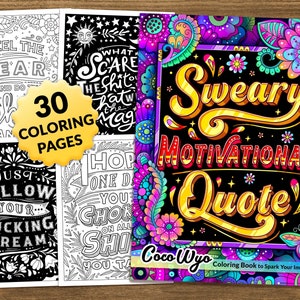 Sweary Motivational Quotes: Inspirational Coloring Book for Adults by Coco Wyo