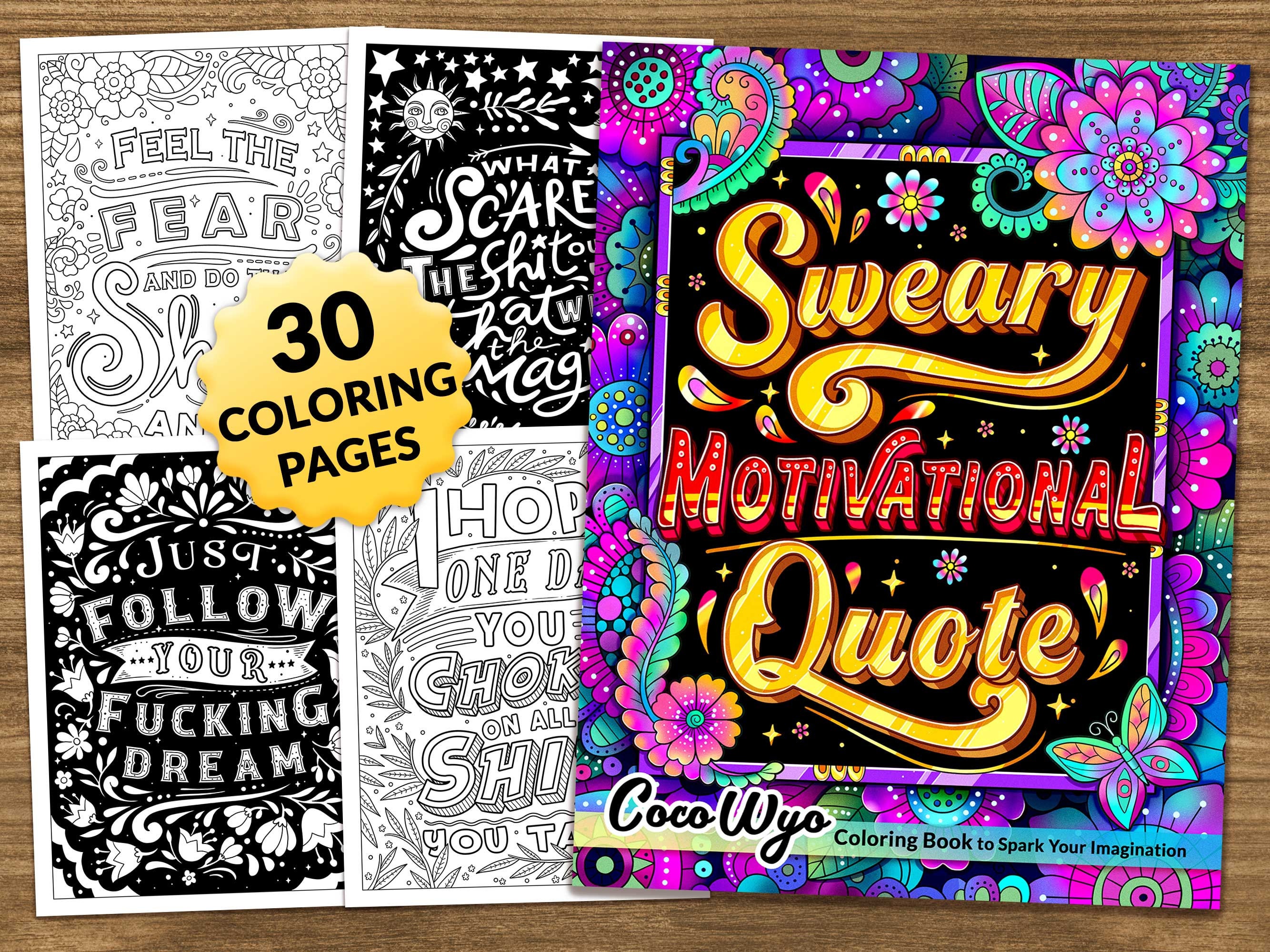 Swearing Beauty Adult Swear Word Coloring Book: Funny Sweary Affirmations and Motivational Quotation Designs for Stress Relief and Relaxation [Book]