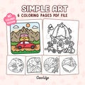 Simple Art: Bold and Easy Designs for Relaxation with Minimalist Features Coloring Book by Coco Wyo