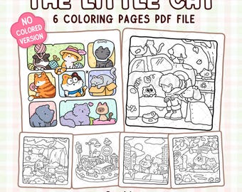 The Little Cat: Cozy Life of Kitty Coloring Book by Coco Wyo