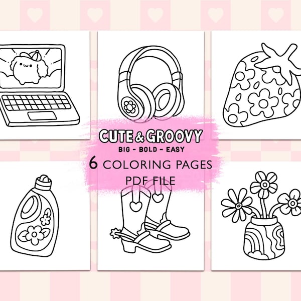 Cute & Groovy | Combo 2: Lovely Things Coloring Book