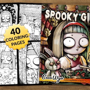 Spooky Girl: Kawaii and Horror Coloring Book for Relaxing by Coco Wyo