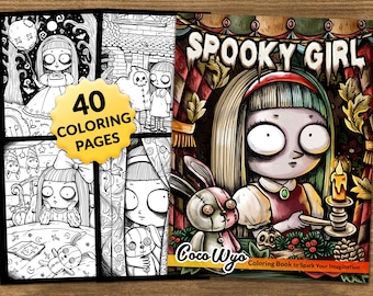 Spooky Girl: Kawaii et livre de coloriage d'horreur pour se détendre par Coco Wyo