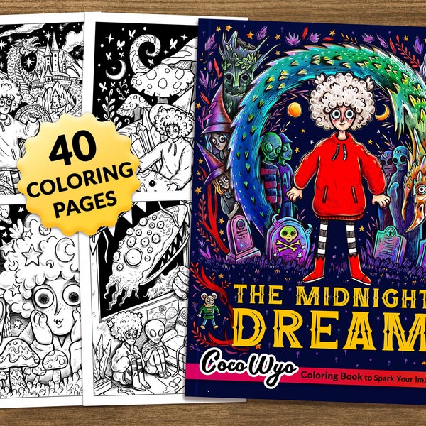 The Midnight Dream: Fantasy Coloring Book for Relaxing by Coco Wyo