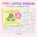 Little Cuddles | Combo 1: Super Cute Animal Characters Coloring Pages by Coco Wyo