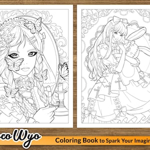 Gothic Lolita Princesses: Fashion Coloring Book for Relaxing by Coco Wyo - Etsy