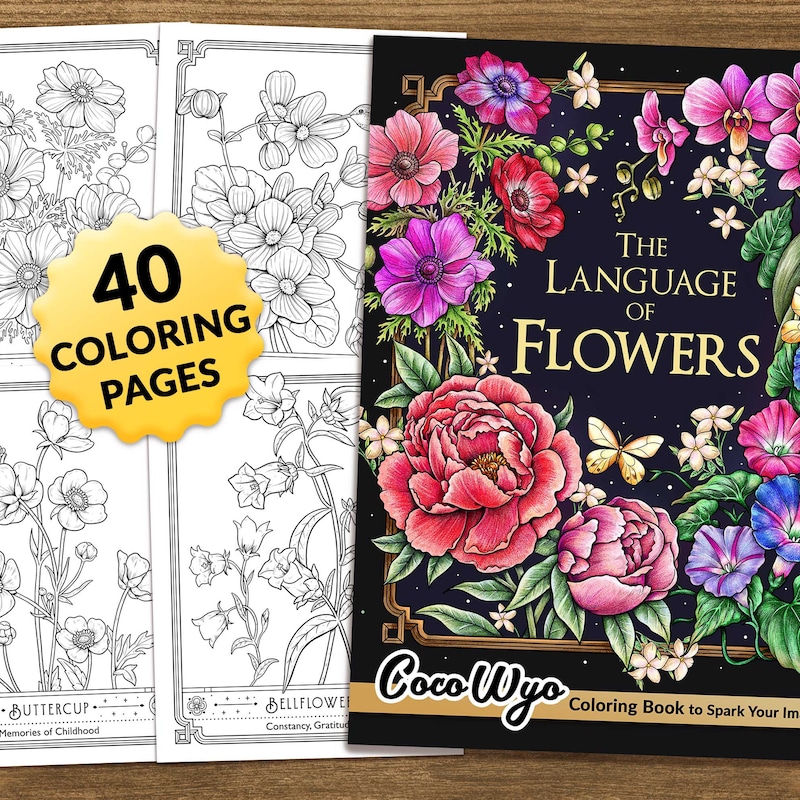 Southern Lotus Coloring Books - Etsy