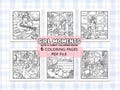 Girl Moments: Cute Cozy Daily Activities for Relaxation Coloring Book