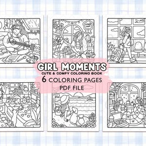 Girl Moments: Malbuch zum Entspannen in Malbuch