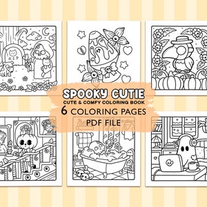 Spooky Cutie: Bezaubernd gruselige Wesen im Cozy Hygge Moments Malbuch von Coco Wyo