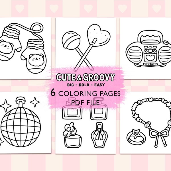 Cute & Groovy | Combo 1: Lovely Things Coloring Book