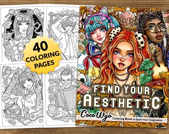 Find Your Aesthetic: Fashion Coloring Book for Relaxing by Coco Wyo