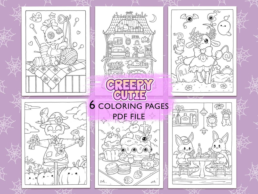 Creepy Cutie: Goth Kawaii Coloring Book by Coco Wyo - Etsy