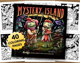 Mystery Island: Fantasy Malbuch zum Entspannen von Coco Wyo