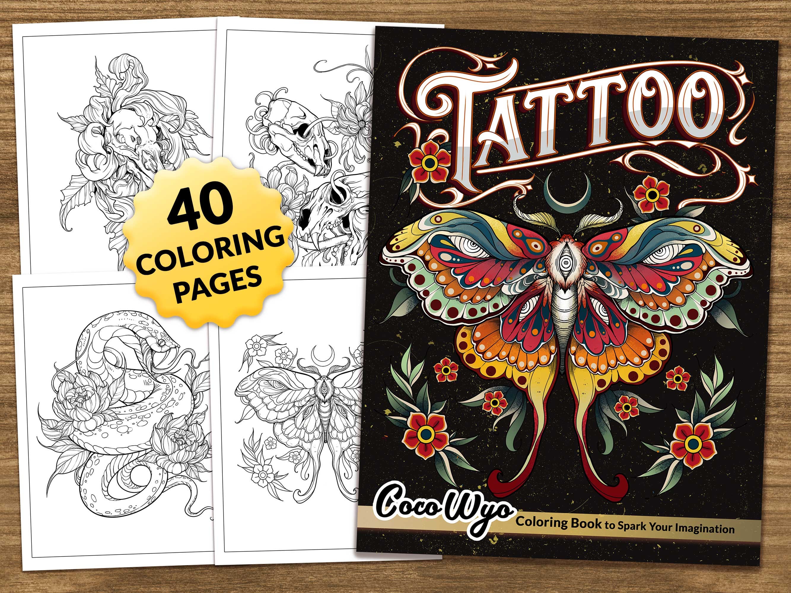 Tattoo Sketchbook(KDP Interior) Graphic by Boss Designer
