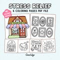 Stress Relief: Simple and Relaxing Coloring Book by Coco Wyo product logo