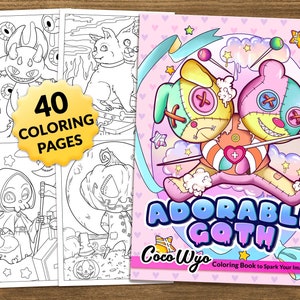 Adorable Goth: Kawaii and Horror Coloring Book for Relaxing by Coco Wyo