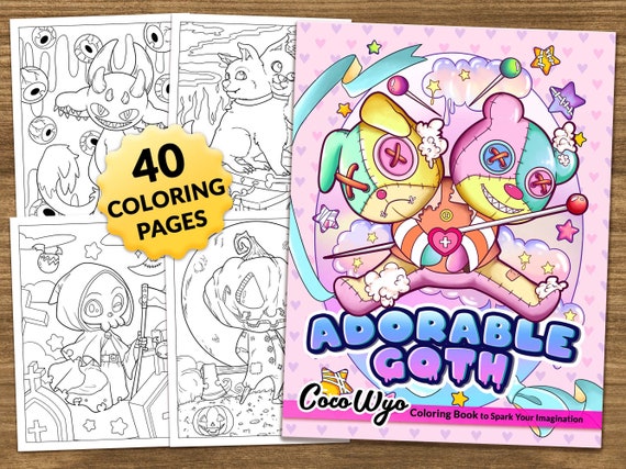 Adorable Goth: Kawaii and Horror Coloring Book for Relaxing by Coco Wyo