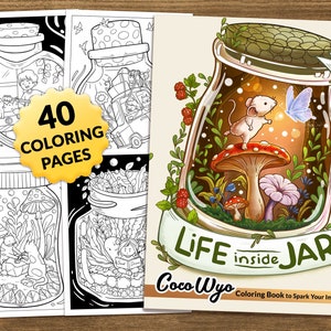 Life Inside Jar: Cute Coloring Book for Relaxing by Coco Wyo