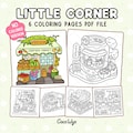 Little Corner: Super Cute Designs of Cozy, Hygge Spaces Coloring Book by Coco Wyo
