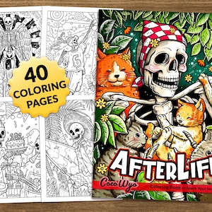 Afterlife: Coloring Book with Fun & Joyful Moments in Spiritual World for Relaxing by Coco Wyo