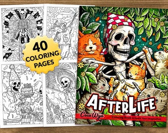 Afterlife: Coloring Book with Fun & Joyful Moments in Spiritual World for Relaxing by Coco Wyo