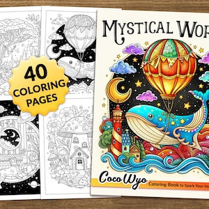 Mystical World: Fantasy Coloring Book for Adults by Coco Wyo