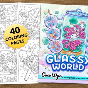 Glassy World: Cute Coloring Book for Relaxing by Coco Wyo