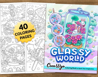 Glassy World: Cute Coloring Book for Relaxing by Coco Wyo