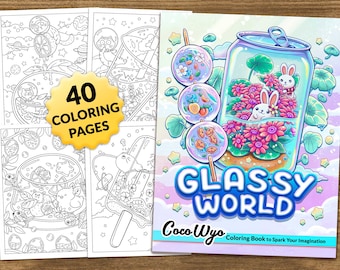 Glassy World: Cute Coloring Book for Relaxing by Coco Wyo