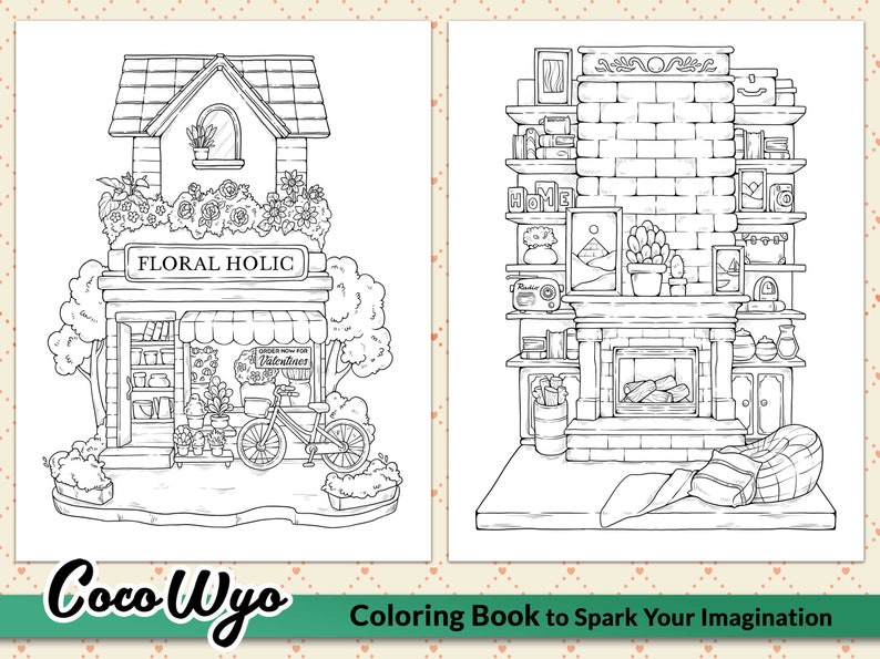 Relaxing Corner: Peaceful Spaces Coloring Book by Coco Wyo - Etsy
