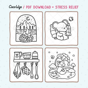 Stress Relief: Simple and Relaxing Coloring Book by Coco Wyo image 2
