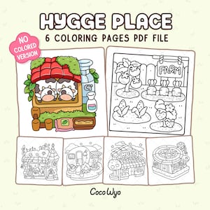 Hygge Place: Bold and Easy Designs for Relaxation with Cozy Little Corners Coloring Book by Coco Wyo