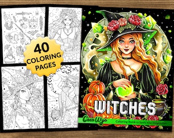 Witches: Fantasy Coloring Book for Relaxing by Coco Wyo