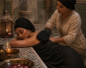 Gant exfoliant spa marocain gommage maroc Kesse avec gommage soin de la peau Mitaines de douche rimozione pelle morta