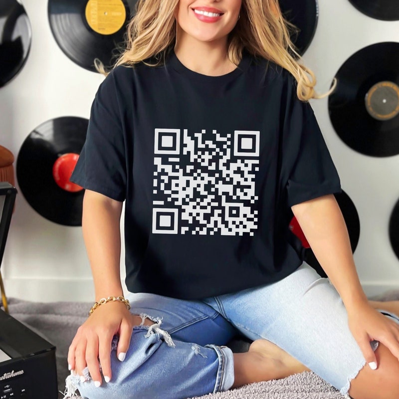 Qr Code Tshirt Etsy