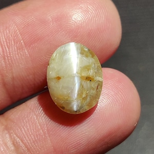 Natural Chrysoberyl Cat&#39;s eye Cabochon Oval 6.40 CT. igi certified, Igitl certified, GRS certified , Agr Certified, 100% Earth mine Astrolog