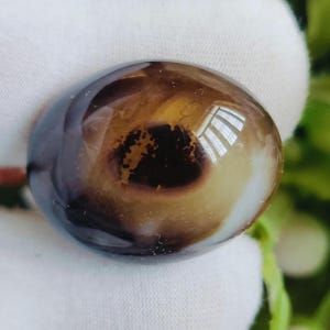 100% Natural Authentic Large Eye yemeni Aqeeq Agate Cabochon Oval 52.55 CT. Genuine Ancient unique Eye Yemeni Hakik Agate Pendant Jewelry