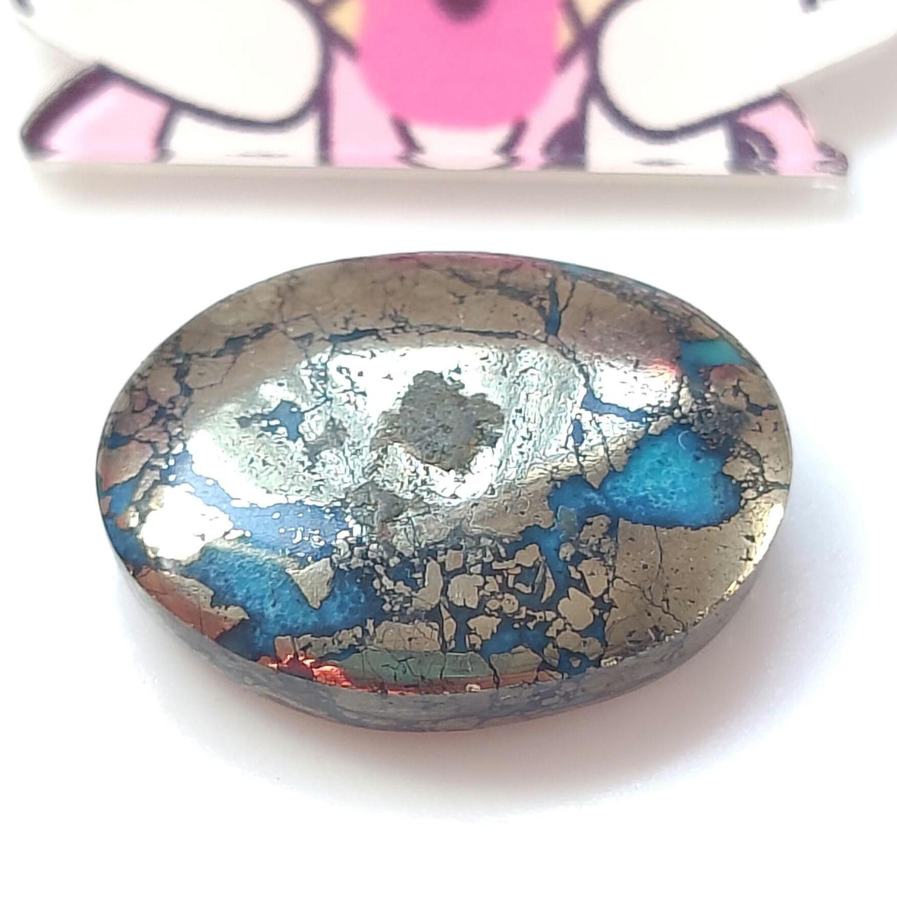 Cabochon Larimar rose Thomsonite pierre précieuse naturelle Natrolite