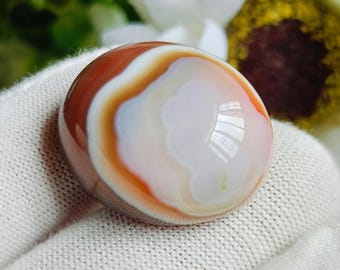 Cabujón de ágata natural yemení Sulemani Aqeeq – Piedra preciosa ovalada para la fabricación de joyas de 47,45 quilates