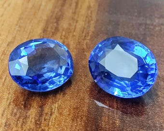 Natural Tanzanite Pair, 9.90 CT, Oval Gemstone For Jewelry
