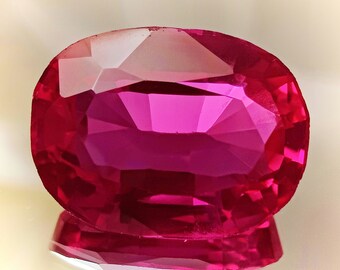 10.80 CT. Big Mozambique pigeon Blood Red Ruby Oval Shape Size 14X11 MM. Loupe Clean Cut Gemsstone,Use For Anniversary Ring,July Birthstone