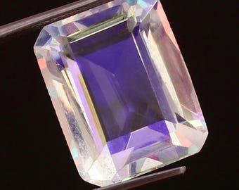 Madagascar Rainbow Moonstone Gem, Faceted Octagon Cut (16.5X13 MM, 14.30 CT)