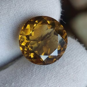 AAA Best Quality Fabulous Yellow Golden Round Topaz Loose Stone 7.25 CT. Excellent Color Faceted Golden Topaz jewelry, Making For Necklace